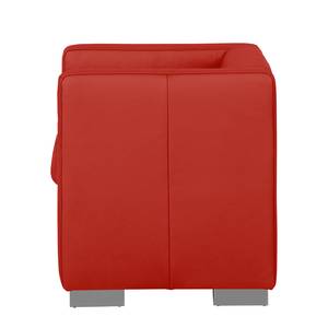 Fauteuil Bolsena I echt leer - rood - Zonder hocker