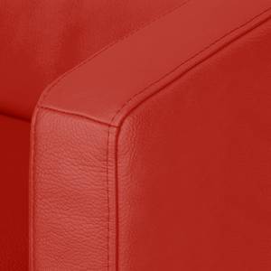 Fauteuil Bolsena I Cuir véritable - Rouge - Sans repose-pieds