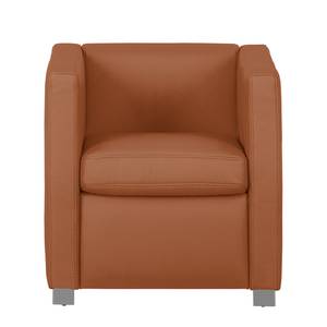 Fauteuil Bolsena II echt leer - Cognackleurig - Zonder hocker