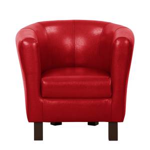 Fauteuil Bovalino Cuir synthétique - Rouge