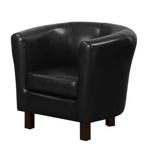 Fauteuil Bovalino Cuir synthétique - Noir