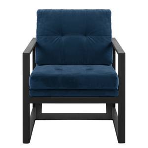 Fauteuil Brock I fluweel - Marineblauw