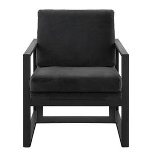 Fauteuil Brock II fluweel - Donkergrijs