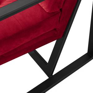 Fauteuil Brock II Velours - Rouge