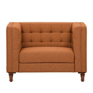 Fauteuil Buckingham geweven stof Geweven stof Milan: Roestbruin