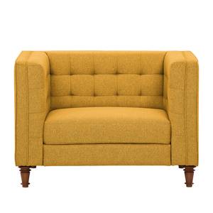 Fauteuil Buckingham geweven stof Stof Selva: Mosterdgeel