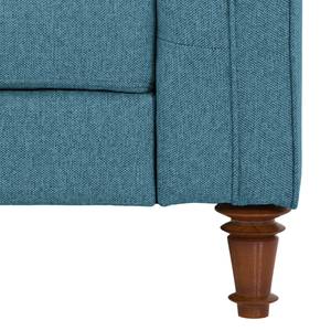 Fauteuil Buckingham geweven stof Stof Ramira: Turquoise