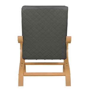 Fauteuil Bueno Vista structuurstof Grijs - Beige - Beuk