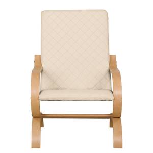 Fauteuil Bueno Vista structuurstof Licht beige - Beige - Beuk