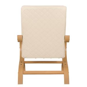 Fauteuil Bueno Vista Tissu structuré - Beige clair - Beige - Hêtre