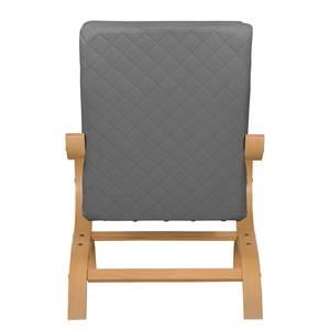 Fauteuil Bueno Vista Tissu structuré - Gris argenté - Beige - Hêtre