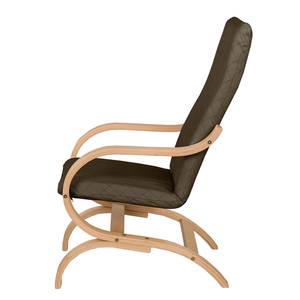 Fauteuil Bueno Vista structuurstof Taupe - Beige - Beuk