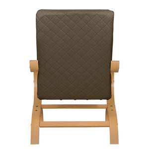 Fauteuil Bueno Vista Tissu structuré - Taupe - Beige - Hêtre