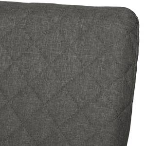 Fauteuil Bueno Vista Tissu structuré - Gris - Marron foncé - Wenge