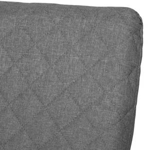 Fauteuil Bueno Vista Tissu structuré - Gris argenté - Marron foncé - Wenge