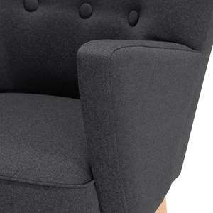 Fauteuil Bumberry geweven stof - Antraciet