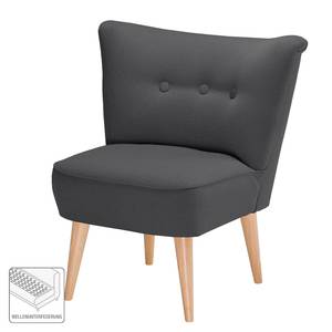 Fauteuil Bumberry geweven stof Donkergrijs