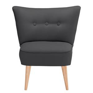 Fauteuil Bumberry geweven stof Donkergrijs