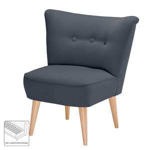 Fauteuil Panti Tissu - Bleu jean