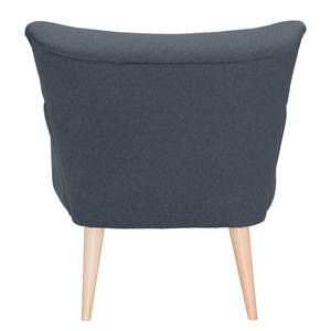 Fauteuil Bumberry geweven stof - Jeansblauw