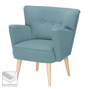 Fauteuil Bumberry geweven stof - Mintgrijs