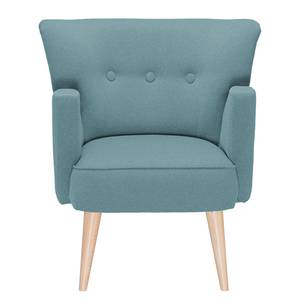 Fauteuil Bumberry geweven stof - Mintgrijs