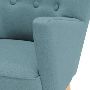 Fauteuil Bumberry geweven stof - Mintgrijs