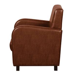 Fauteuil Cadeby kunstleer - Middel bruin