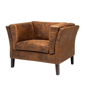 Fauteuil Canapee Vintage Eco Microfibre Marron