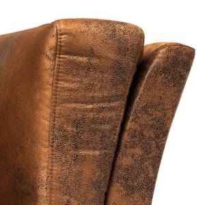 Fauteuil Canapee Vintage Eco Microfibre Marron