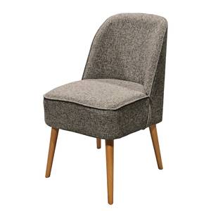 Fauteuil Capain geweven stof - Bruin/grijs