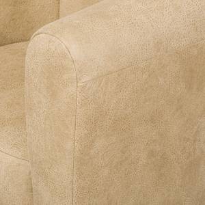 Fauteuil Casales Imitation cuir vieilli - Beige