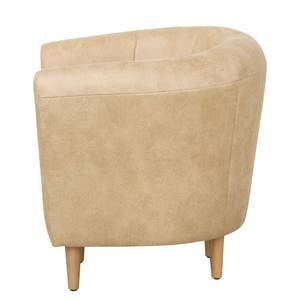 Fauteuil Casales antiek leren look - Beige