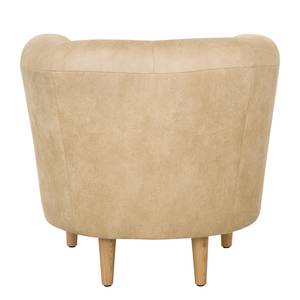 Fauteuil Casales antiek leren look - Beige