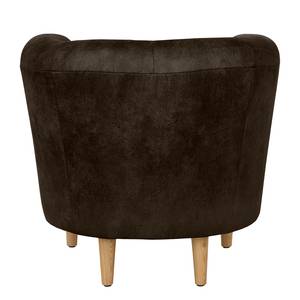 Fauteuil Casales antiek leren look - Mokkakleurig