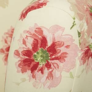 Fauteuil Casales I Tissu - Motif floral - Beige / Rose