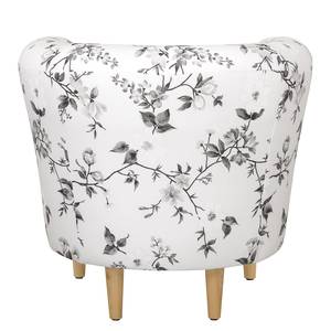 Fauteuil Casales Tissu - Blanc / Gris