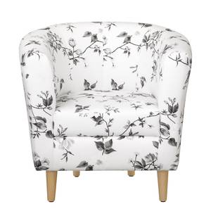 Fauteuil Casales Tissu - Blanc / Gris