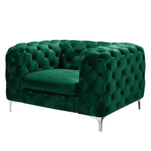 Fauteuil Leominster II fluweel - Donkergroen - Donkergroen