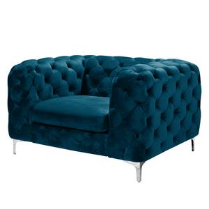 Fauteuil Leominster II fluweel - Marineblauw - Marineblauw