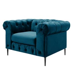 Fauteuil Cayley Velours - Bleu marine