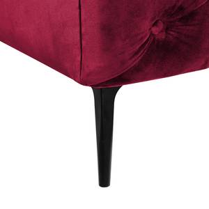 Fauteuil Cayley Velours - Rouge Bordeaux