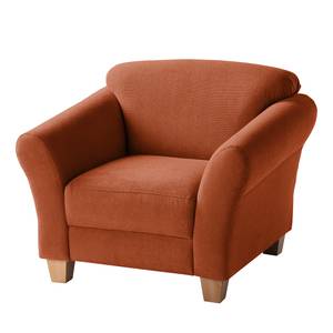 Fauteuil Cebu geweven stof - Honingbruin