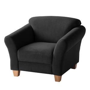 Fauteuil Cebu geweven stof - Zwart