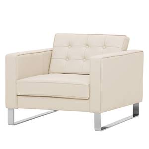 Fauteuil Chelsea Cuir véritable Cuir véritable Gad : Crème - Luge