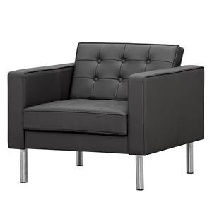 Fauteuil Chelsea Cuir véritable Cuir véritable Gad : Anthracite - Cylindre