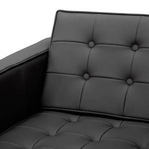 Fauteuil Chelsea echt leer Echt leer Gad: Antracietkleurig - Cilinder