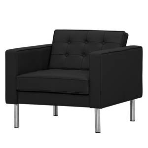 Fauteuil Chelsea Cuir véritable Cuir véritable Gad : Noir - Cylindre