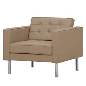 Fauteuil Chelsea echt leer Echt leer Gad: Taupe - Cilinder