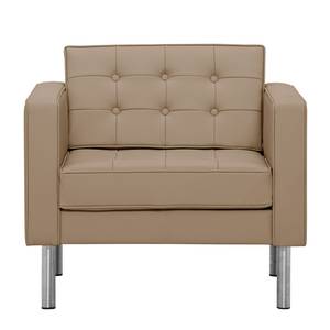 Fauteuil Chelsea Cuir véritable Cuir véritable Gad : Taupe - Cylindre